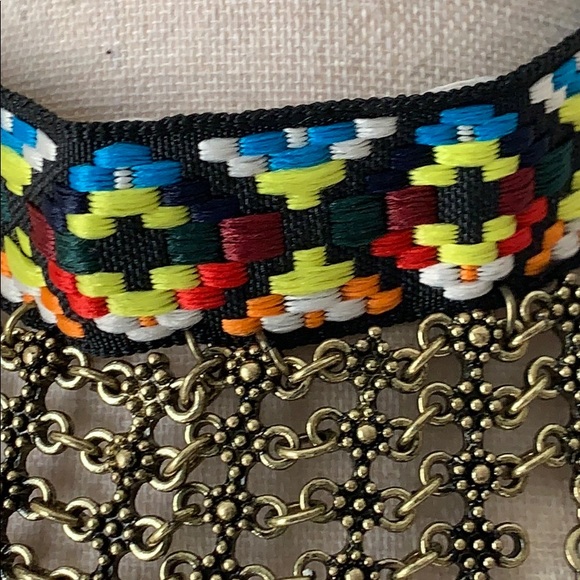 3/$10 NWT choker dangling coins cloth - Picture 3 of 6